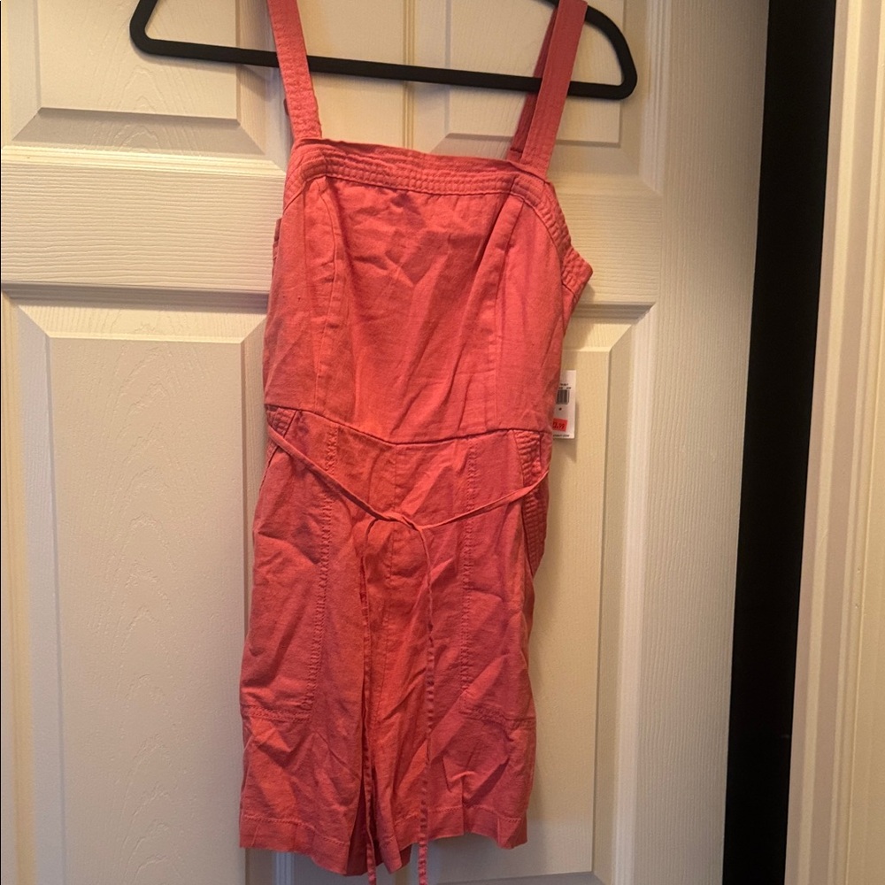 Old Navy Coral Romper with Adjustable Straps